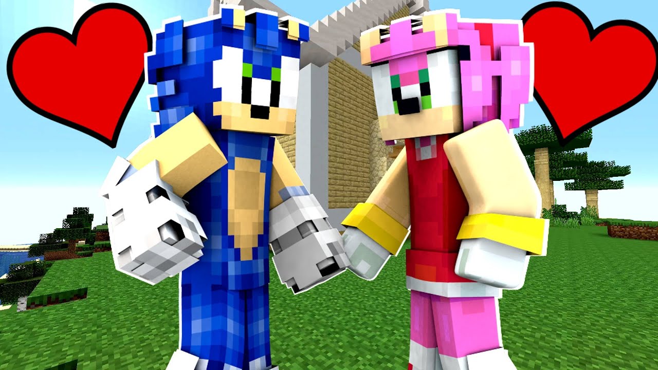 Minecraft Fun House - SONIC AND AMY CAUGHT KISSING! [33]