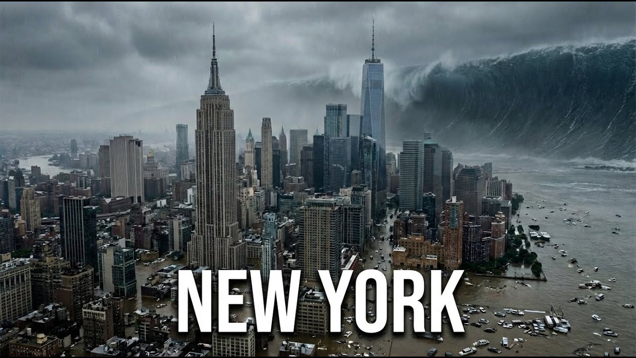 New York MEGA TSUNAMI (AI FICTIONAL) Massive Distruction