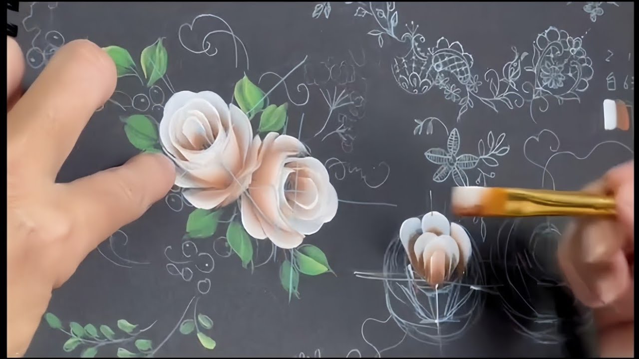 [手繪溫度]彩繪玫瑰花分享#筆法#教學#flower tutorial #diy# flower