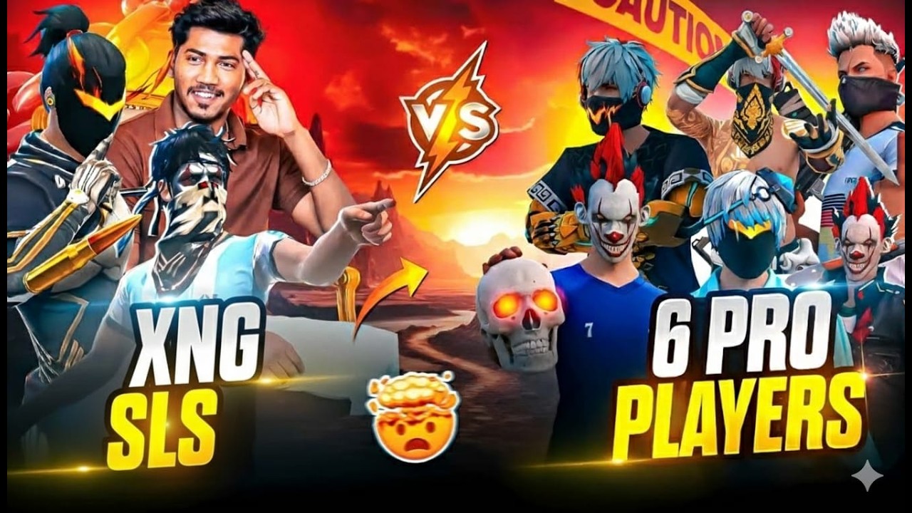 XNG & SLS 🤯 v/s 6 Pro Players?☠️ क्या XNG & SLS 2vs6 Clutch निकाल Payenge❓️#ff #freefire #viral