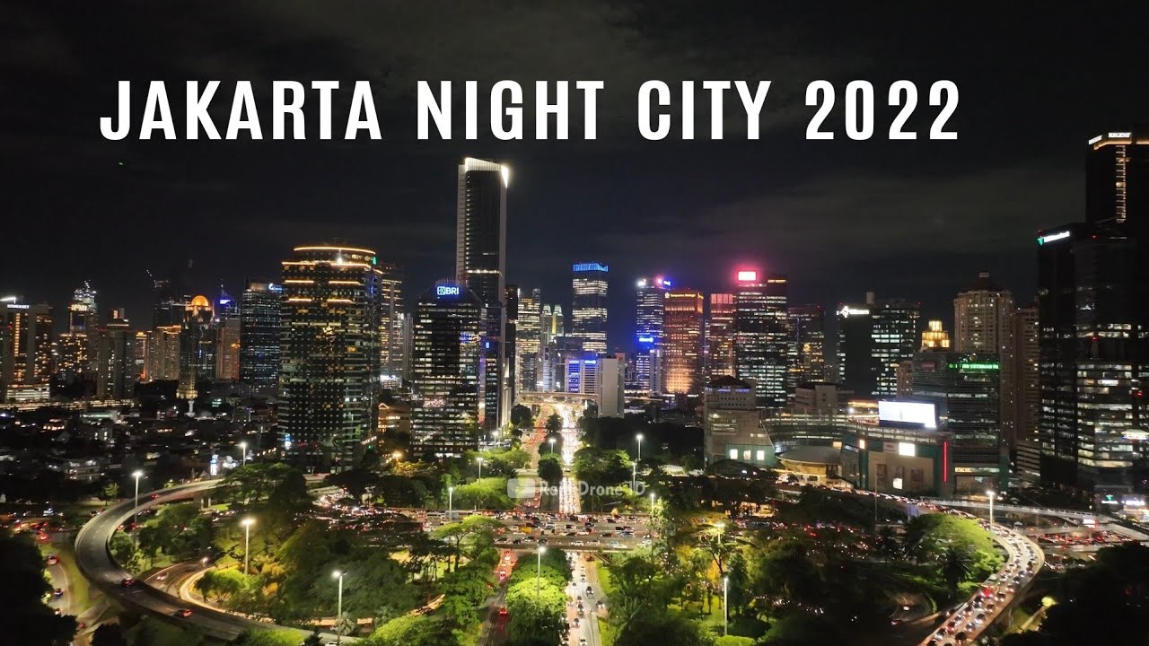 Jakarta Drone Malam Hari Desember 2022, Bundaran Semanggi, SCBD Sudirman dan Senayan City