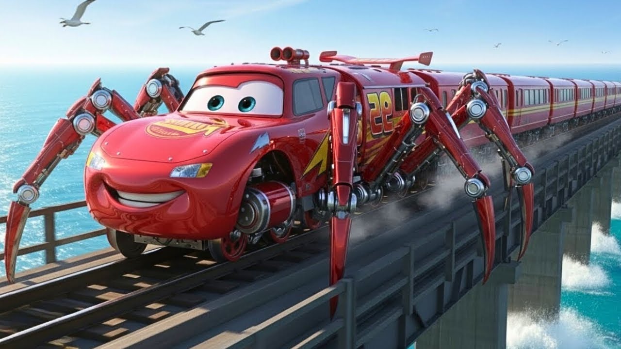 Spider Train McQueen: Born Again on the Rails of Hope | Mcquen Transformation