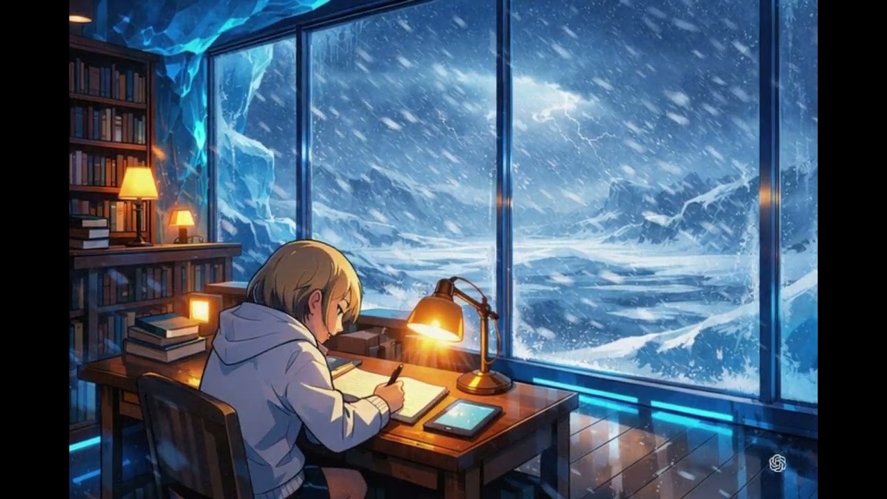 Study Music for Concentration Ice Storm Library