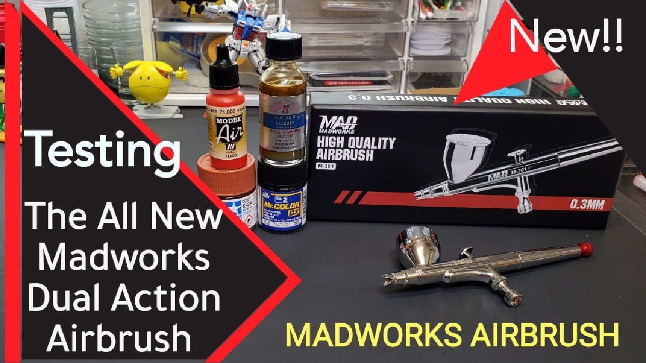 Testing The New MADWORKS Dual Action Airbrush - Plus New Paints And LED BenQ Desk Lamp