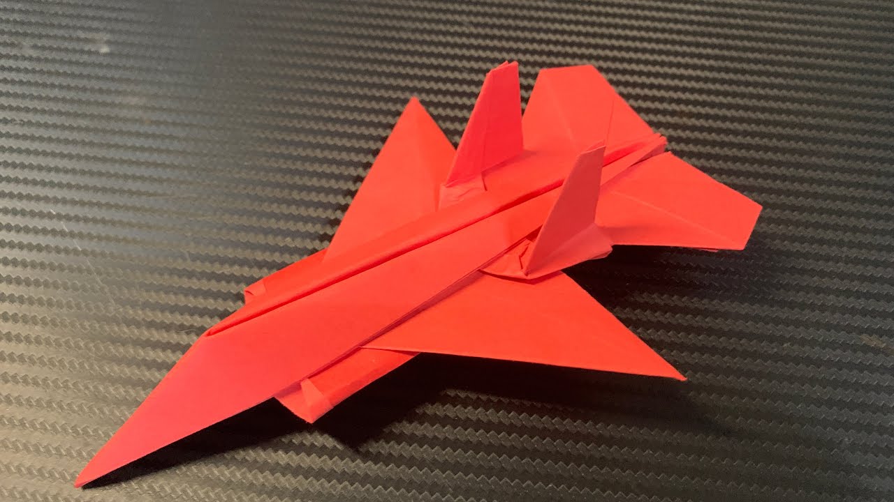 How to fold Strider, an easy origami fighter jet made from A4.
