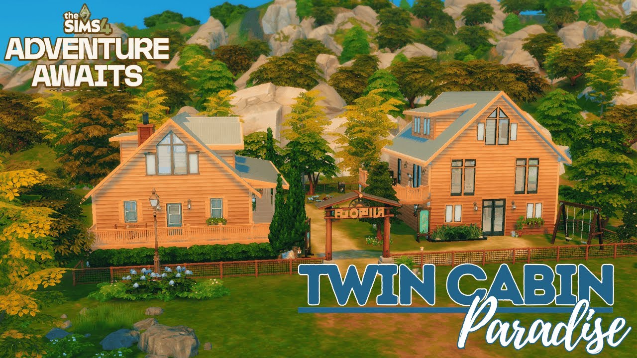 The Sims 4: Adventure Awaits - Twin Cabin Paradise Vacation Rental | Stop Motion Build