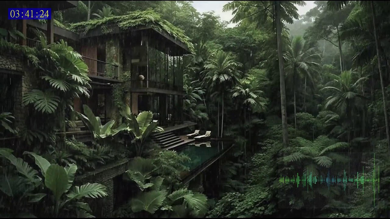 Calming Rain Sound Loop with Gentle Thunder for Sleep