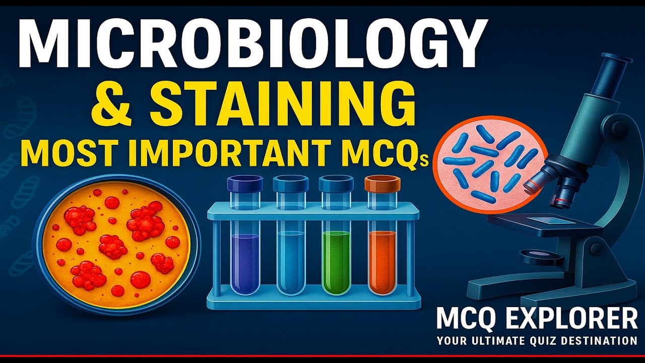 Microbiology Culture & Staining MCQs for DMLT & Lab | माइक्रोबायोलॉजी के जरूरी सवाल | MCQ Explorer