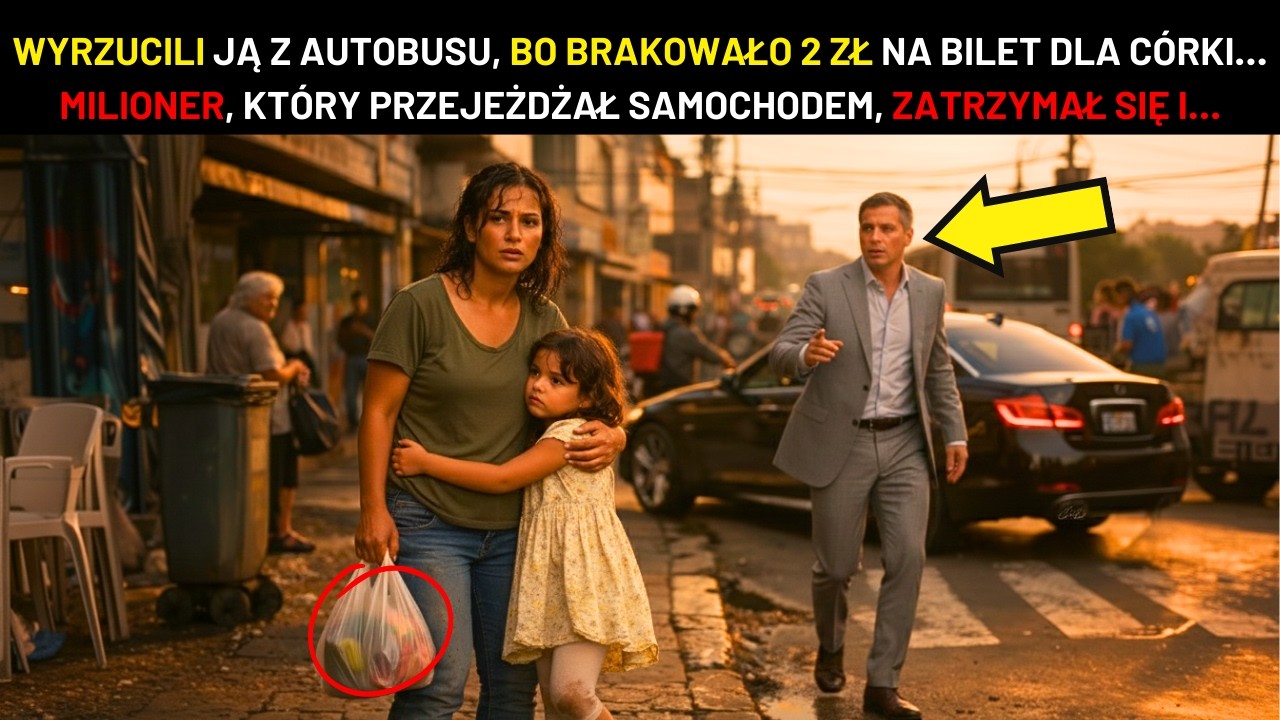 ZOSTAŁA WYRZUCONA Z AUTOBUSU Z CÓRKĄ, BO BRAKOWAŁO JEJ 2 zł… MILIONER Z AUTA NAGLE SIĘ ZATRZYMAŁ I…