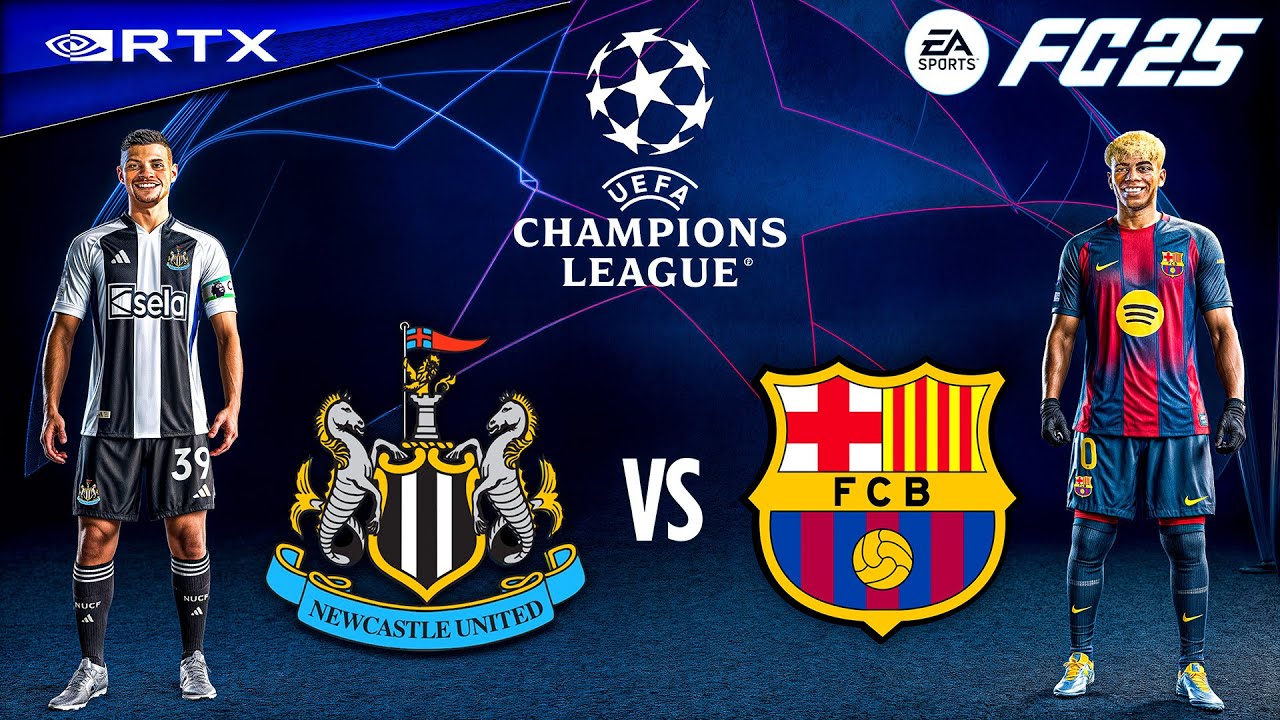 FC 25 - Newcastle United vs. Barcelona Ft. Yamal, Garcia, | UEFA Champions League 25/26 | [4K60]