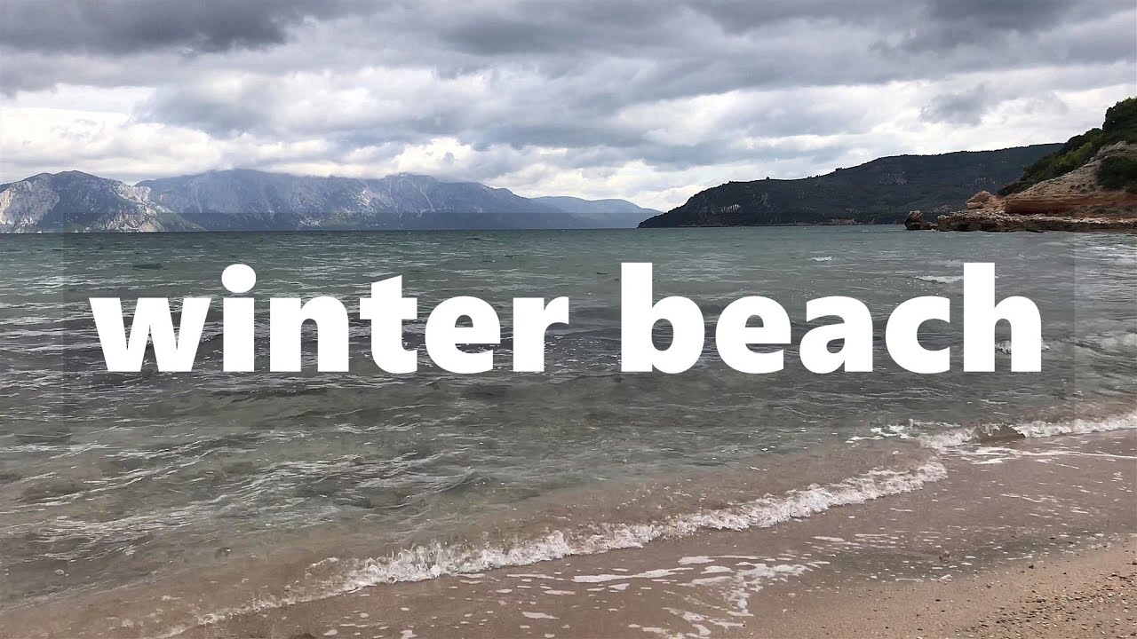 [4K]Relaxing beach in winter in Greece|live in Greece|winter in Greece|希臘的冬天|冬天的愛琴海|生活在希臘|療愈|放鬆|安心