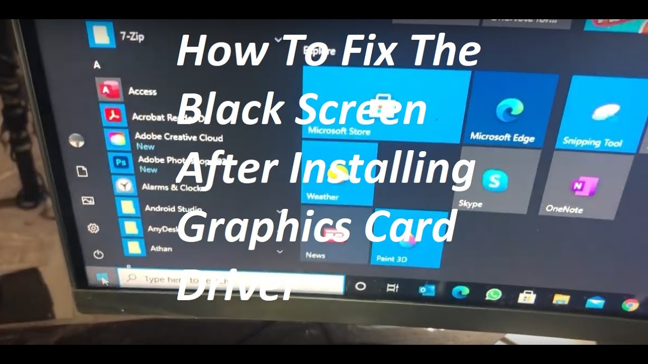 How To Fix The Black Screen After Installing Graphics Card Driver - DIY