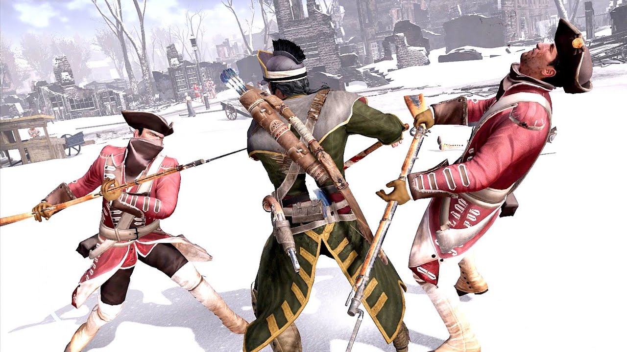 Assassin's Creed 3 Remastered Pirate Boarding AXE Rampage with Colonial Assassin Outfit in New York