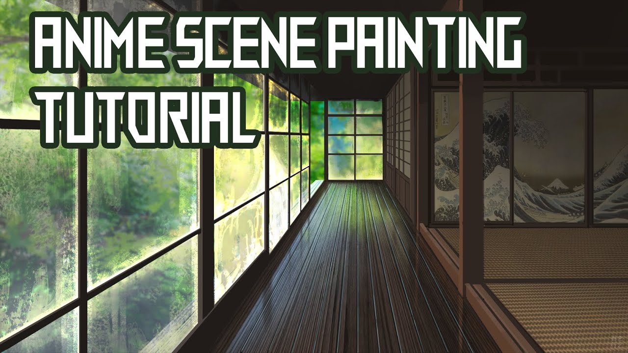 【anime background】ANIME-BACKGROUND PAINTING IN PHOTOSHOP--日系场景室内绘制