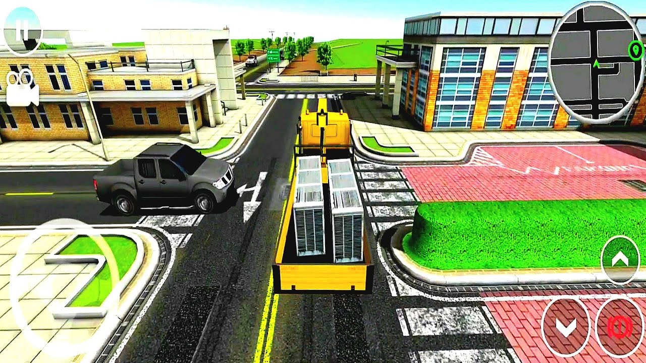 Truk Crane Pasang Mesin Outdoor AC Pabrik [Part:3]- Mengemudi Truk 3d 2026 - Game Mobil Truk