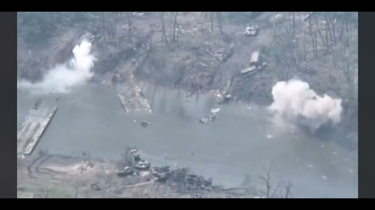 Russian river crossing at Bilohorivka on 9th of May 2022