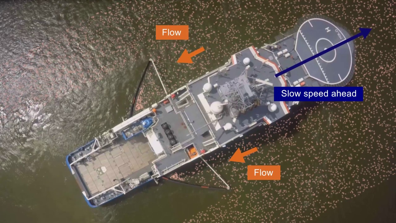 Mobimar FinnSweep® integrated brush skimmer onboard OPV Turva