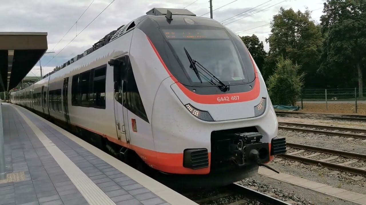 Bombardier Talent 3 train departing Osterburken Bahnhof 