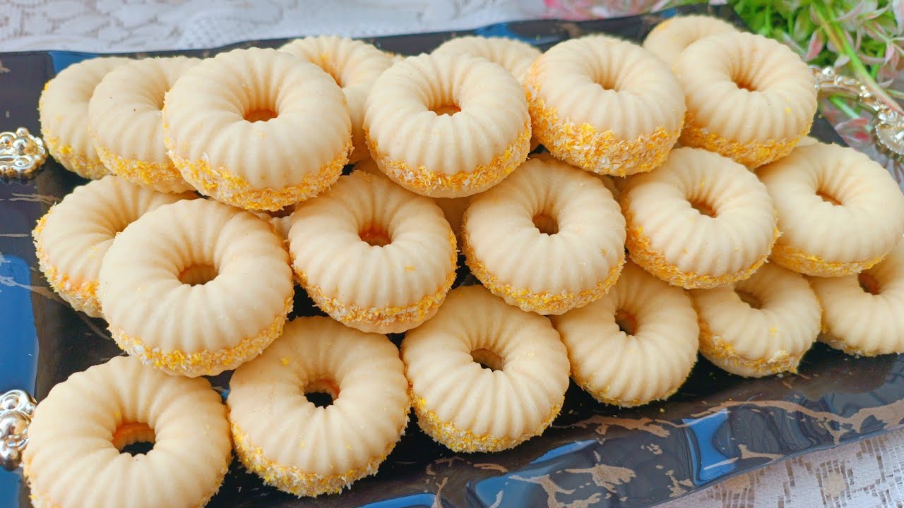حلوة العشر دقائق بدون زبدة هشيشة كذوب في الفم بمذاق الحامض 🍋 بكمية وفيرة 80 حبة سهلة وسريعة