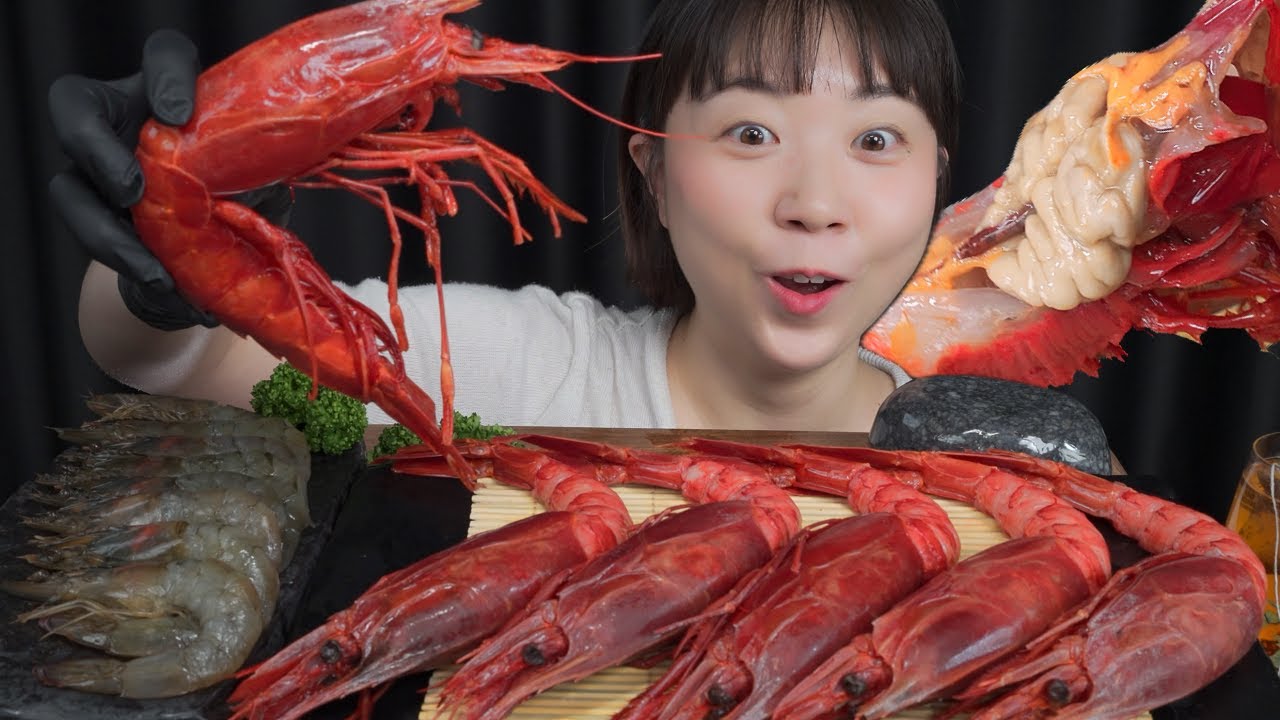Carabinero креветок & креветок паста🦐Mukbang eating show