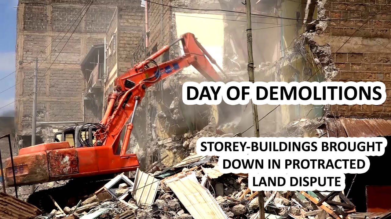 Several storey buildings demolished over land dispute in Thika