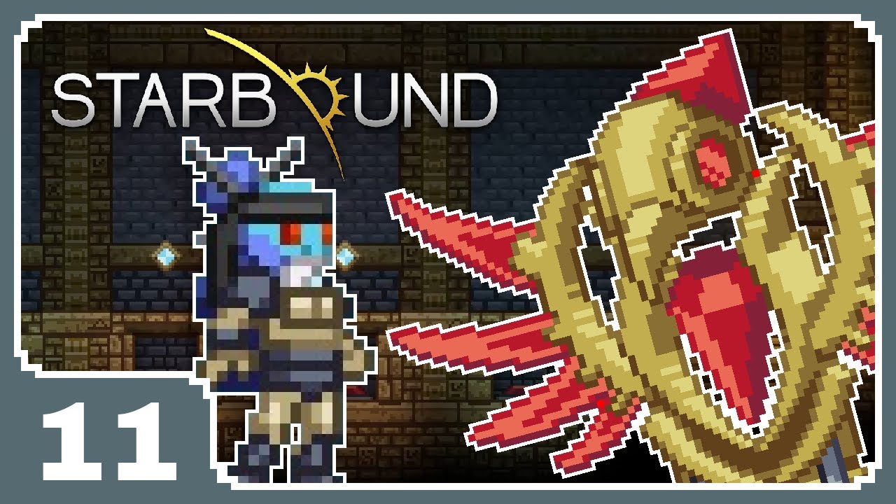 Starbound 1.4 Warrior #11: Raiding the Great Sovereign Temple