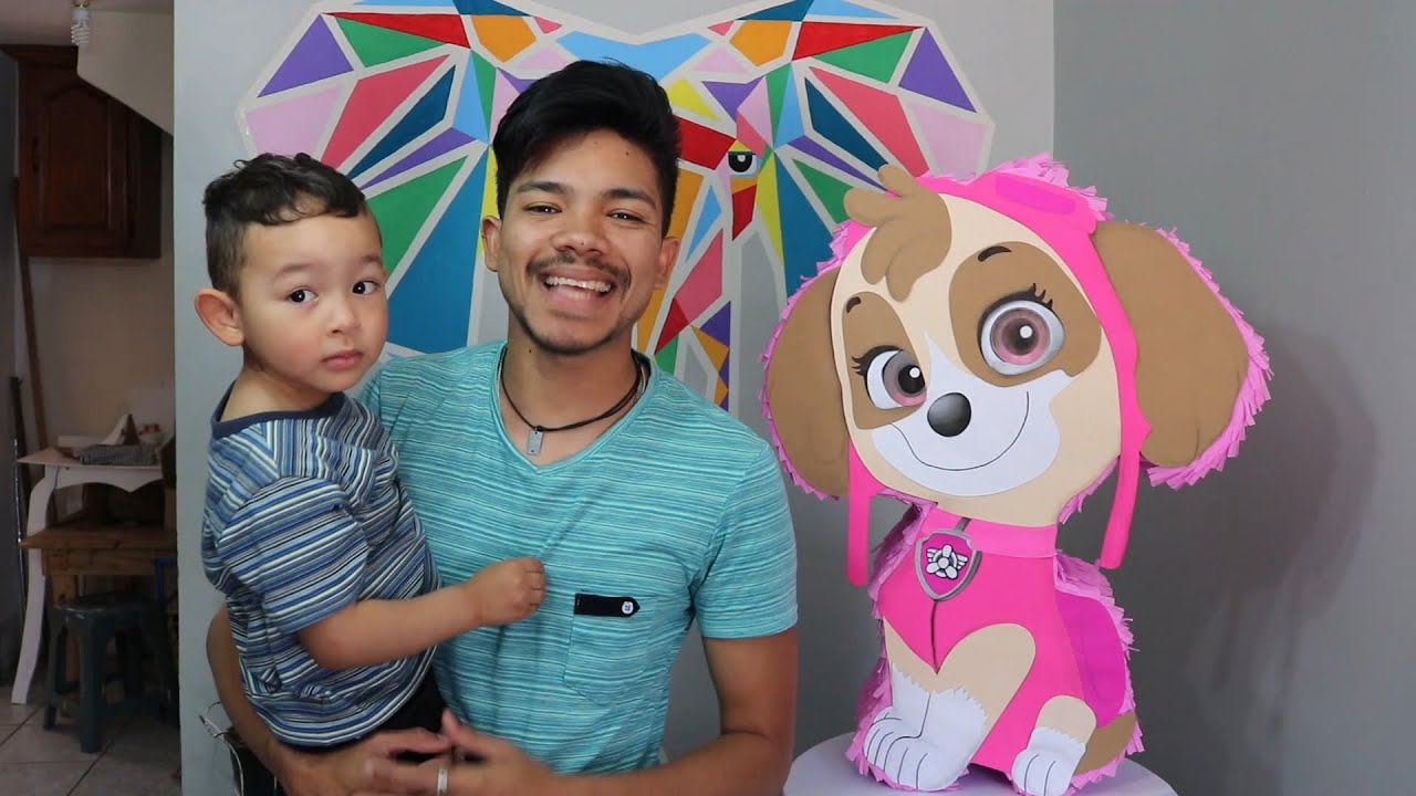 COMO HACER PIÑATA DE SKYPE de paw patrol fácil y rápido | Novato hazlo tu mismo! 🐶