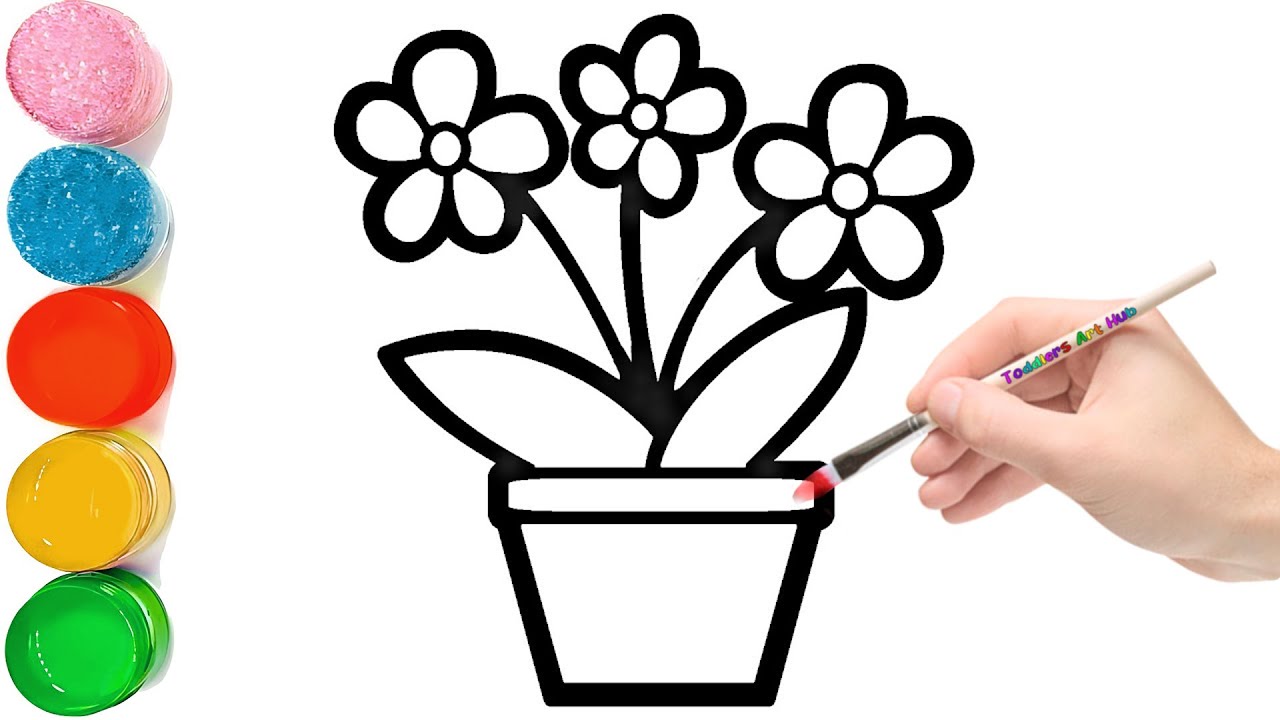 HOW TO DRAW A FLOWER POT | How to Draw Flower Vase