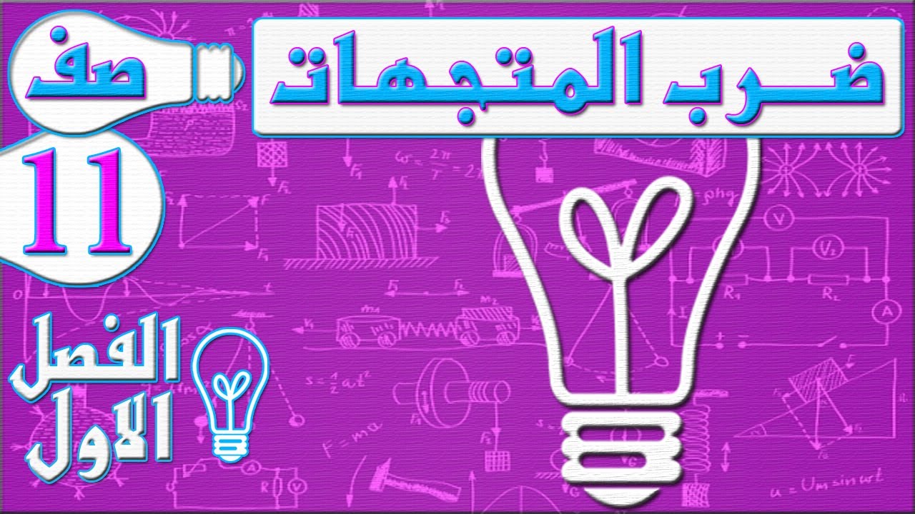 ضرب المتجهات  - فيزياء - الصف الحادي عشر - الفصل الاول , مهندس نايف العنزي