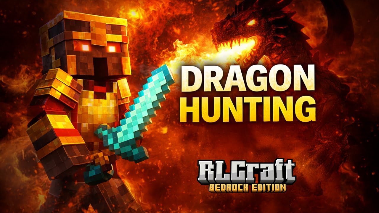 Hunting the LAST Dragon and Mega Base build | RLCraft Bedrock Hardcore #147