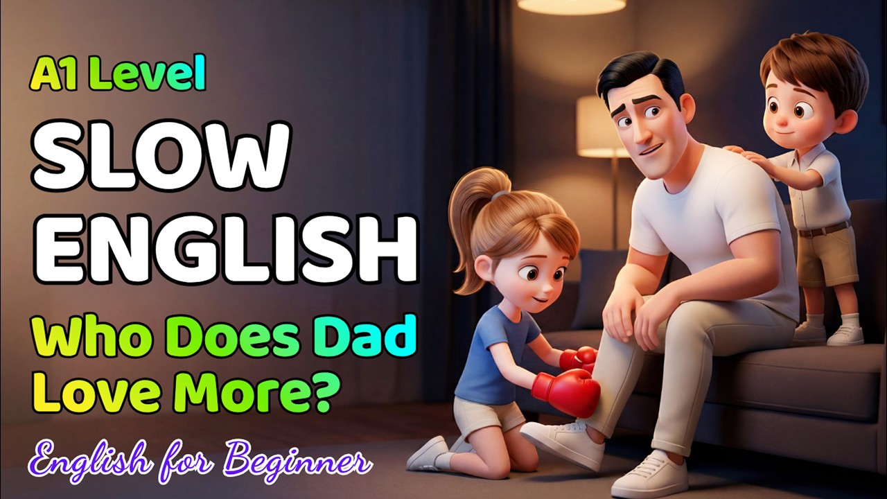 Who Does Dad Love More? | Easy English Listening Practice for Beginners (A1 - A2 Level)