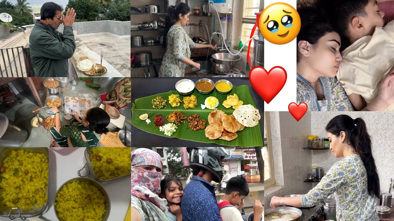 पितृपक्ष💐pitru jevan🤌🏻Aaj health Bilkul Thik Nahi Watat Aahe😢ardhi Kama Karta Karta Rahun Geli🤦🏻‍♀️ 
