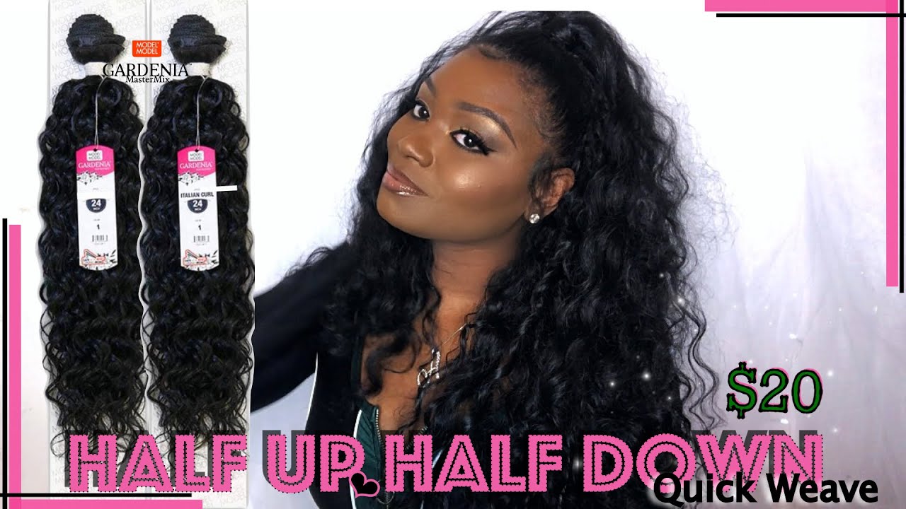 Half Up Half Down $20 Quick Weave ❤︎Model Model Gardenia hair
