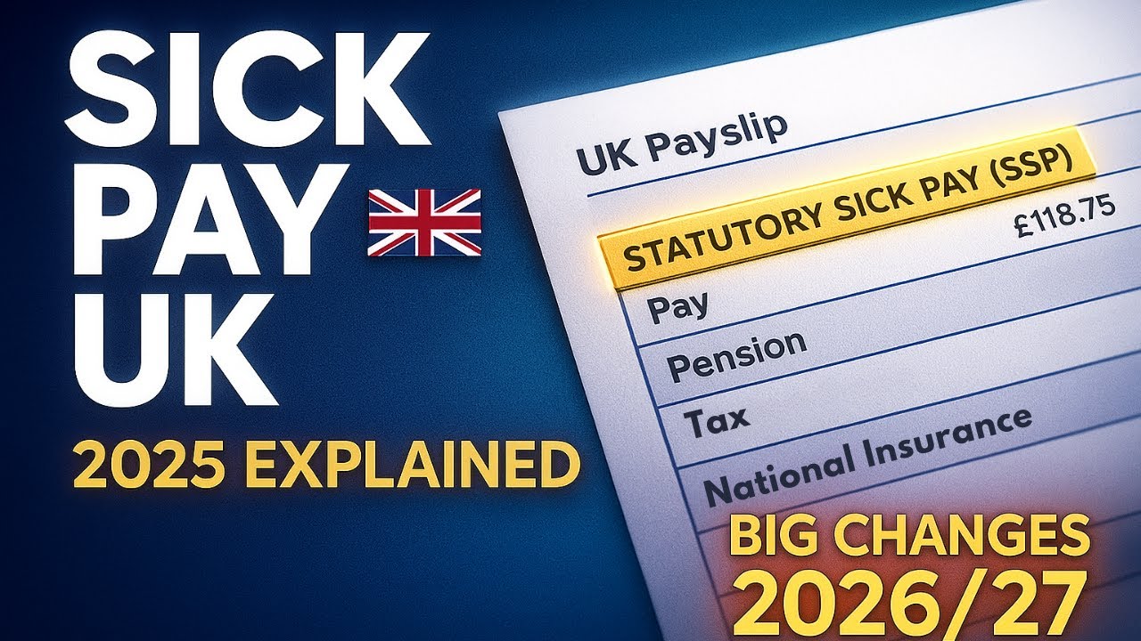 Statutory Sick Pay UK (SSP) Explained 2025 | Big Changes Coming 2026/27 #sick #payslip #hmrc #uk