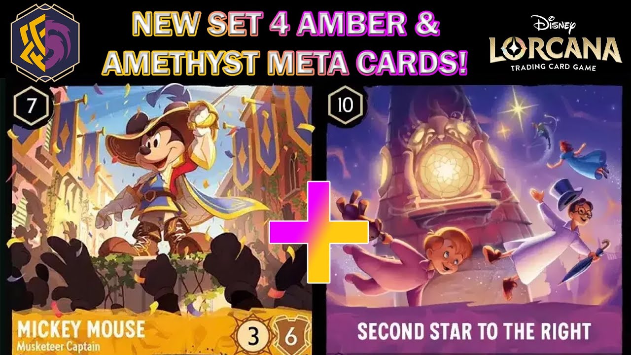 SET 4 META & MONEY CARDS 🟡🟣 Amber & Amethyst URSULA'S RETURN Spoiler Review - Disney Lorcana