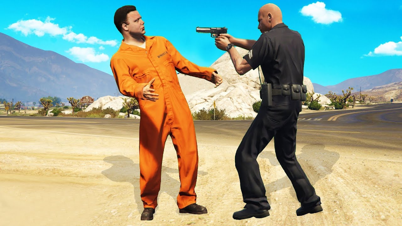 Pranking Cops Using Fake Prisoner Outfits! (GTA RP)