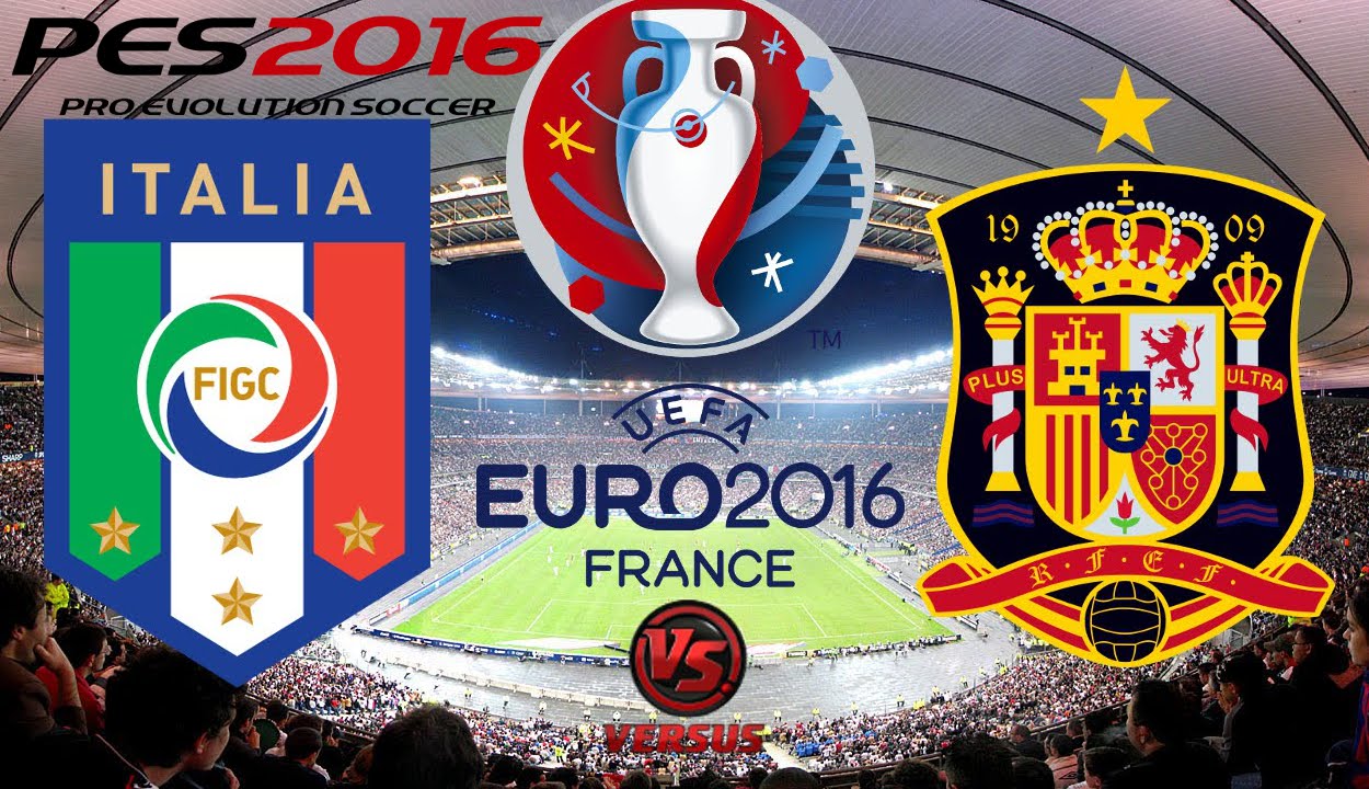 Italia vs España Euro Copa en PES 2016 / Gameplay / Full HD