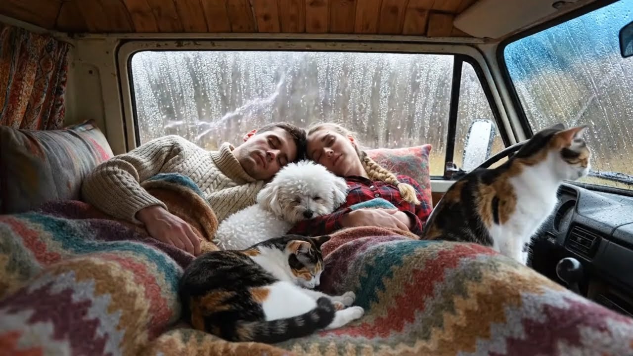 Wilderness Threshold: Sleeping in our Van with a Dog and 2 Cats (ASMR)