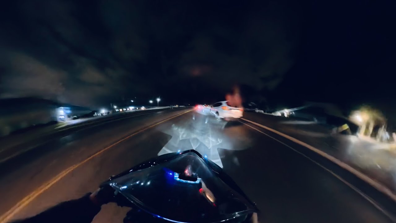 ZX6r Midnight freeway ride| 🌃 ASMR 