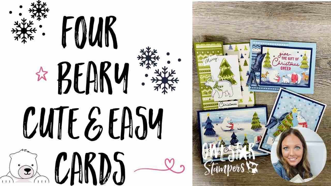 Let’s Make Four Beary Cute Christmas Cards! | Stampin’ Up! Beary Cute Bundle