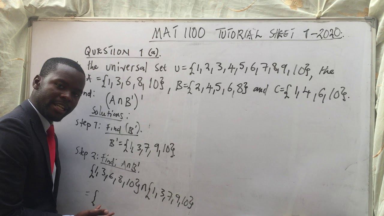 MAT 1100,  QUESTION 1A,   TUTORIAL SHEET1 ,2020