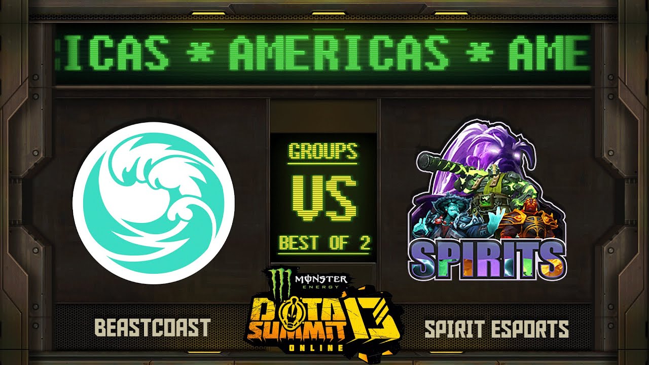 beastcoast vs Spirits Game 1 - Monster Energy Dota Summit 13 Online NA/SA: Groups w/ Moxxi & Neph