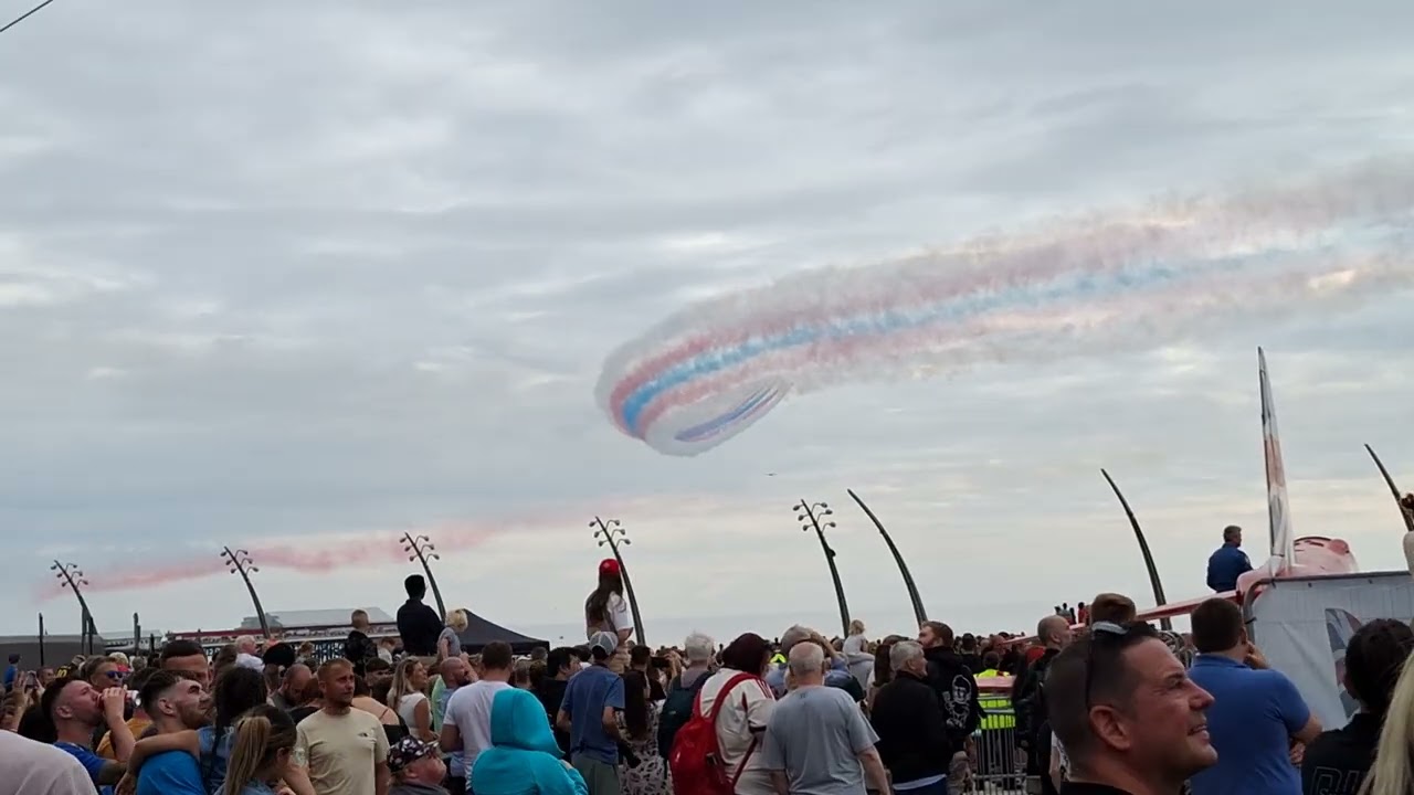 Towards the end of the Red Arrows display.  Sunday, August 10th 2025.