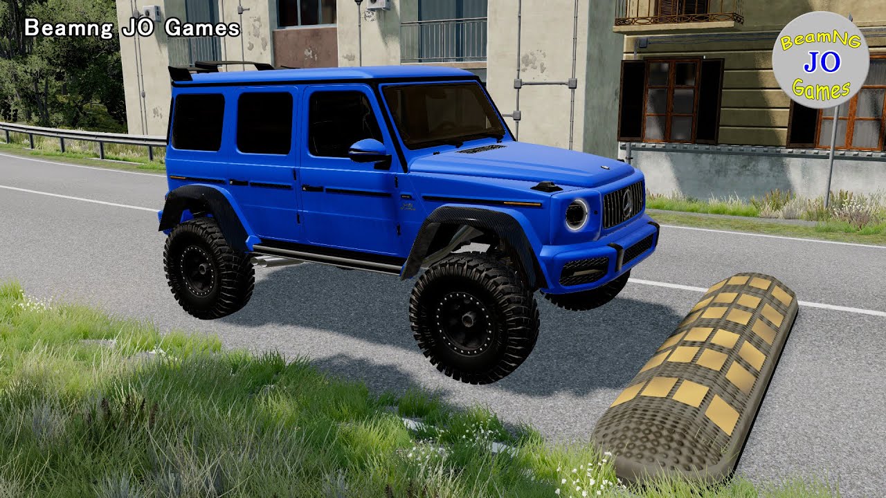 Cars vs Massive Speed Bumps # 246– BeamNG JO Games