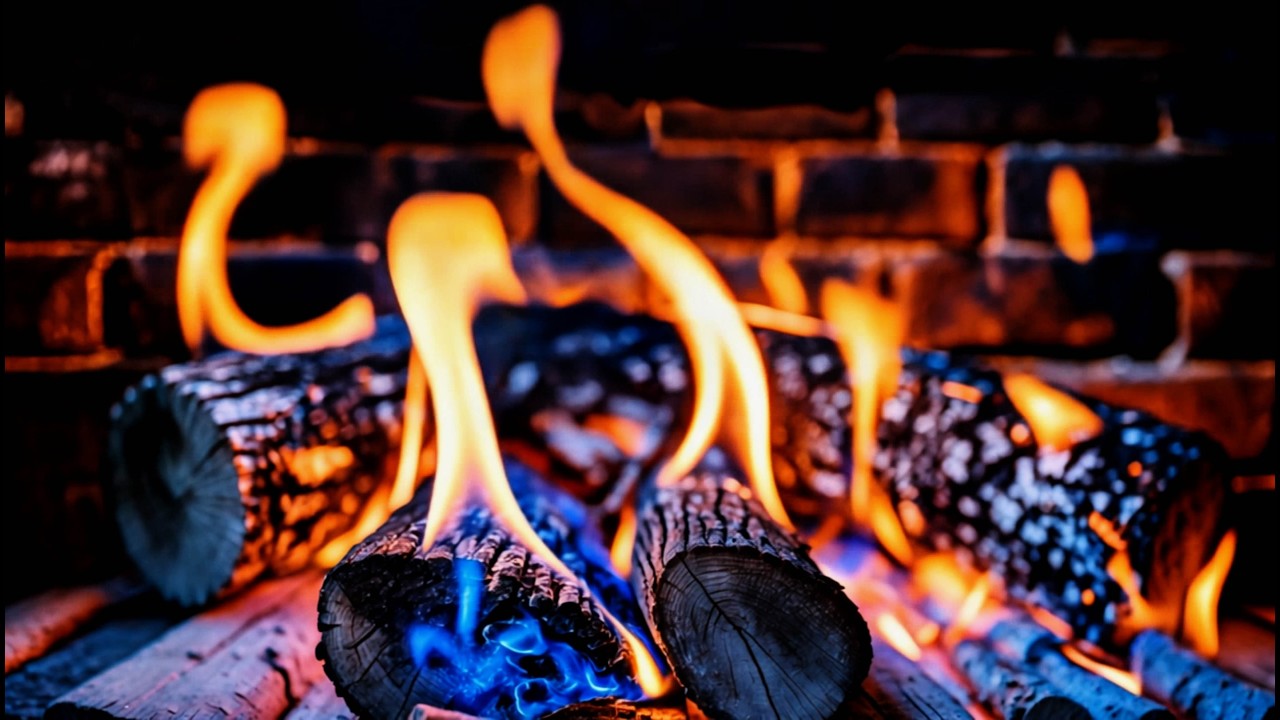 Fireplace 4K Relaxing Fire Sounds | Cozy Fireplace Ambience for Study, Sleep & Relax