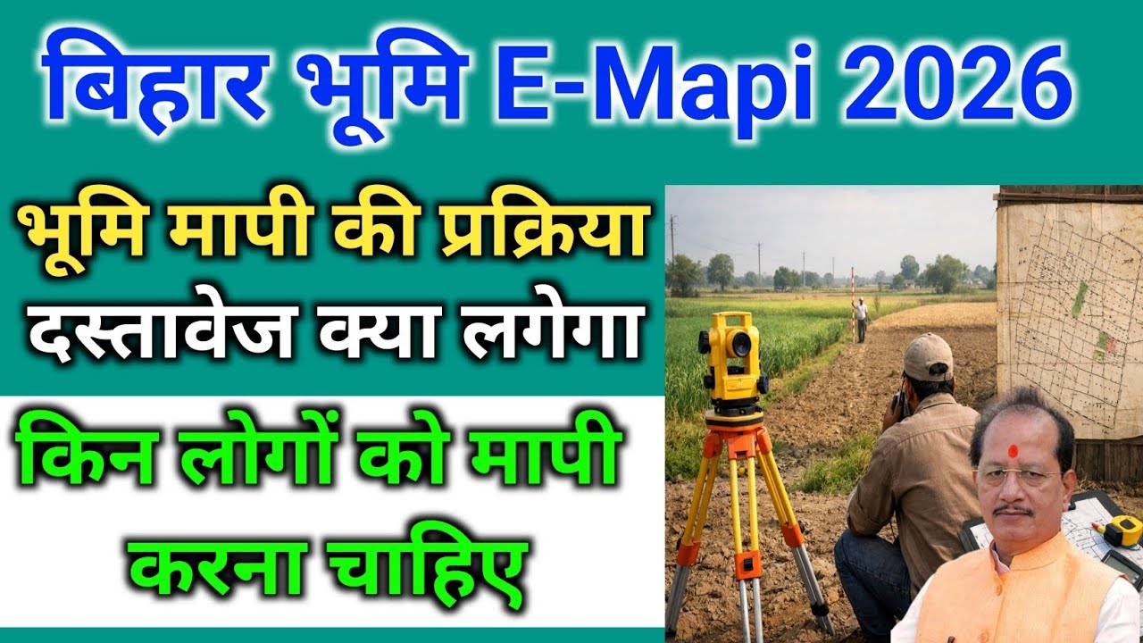 बिहार भूमि मापी करवाना है जानिए पूरी प्रक्रिया | Bihar Bhumi  e-mapi Document kya Lagega