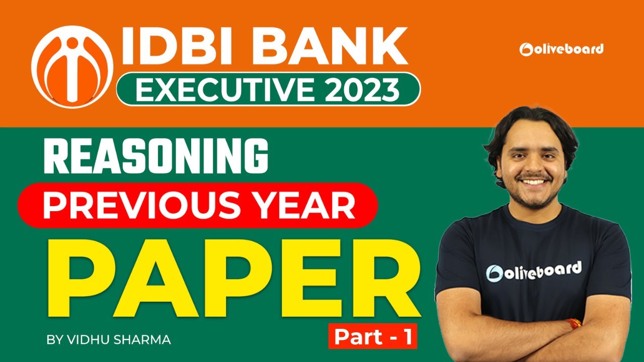 IDBI Executive 2023 | IDBI Executive Reasoning Previous Year Question Paper | Part- 1 | Vidhu Sharma