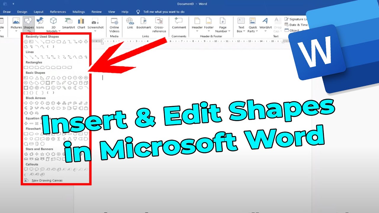 Как вставлять и редактировать фигуры в Microsoft Word