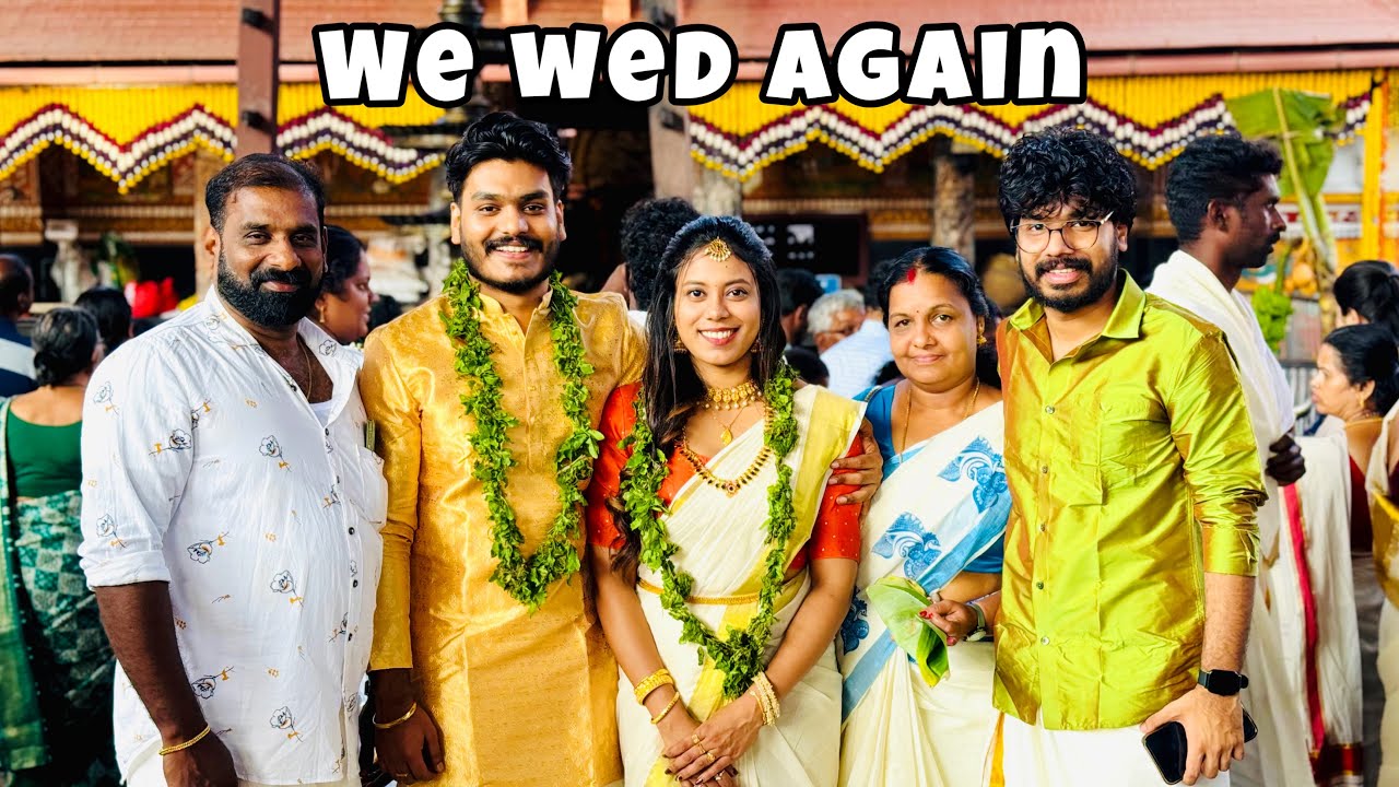 WE WED AGAIN AT GURUVAYUR TEMPLE ❤️