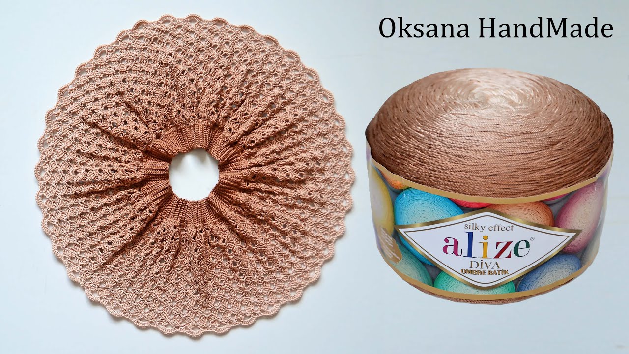 Новинка! Alize Diva Ombre Batik. Юбка крючком на любой размер. Мастер класс.